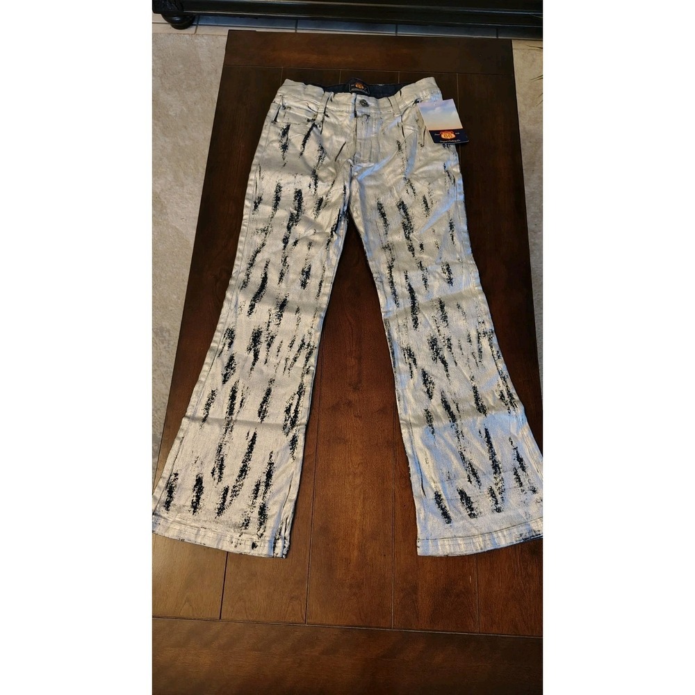 Route‎ 66 Jean's Silver Metallic Size 10 Girl's Vintage